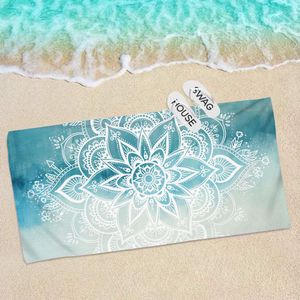 Factory Direct Supply 70*140 Microfiber Series Mandala Prease Beach Toalha de praia Tapela redonda Tassel Tassel