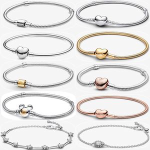 Hot sales Designer Bracelets for women Christmas New Year Holiday Jewelry Gift DIY fit Pandoras Thrones Gold Charms ME Rainbow Heart Bracelet Set with Original box