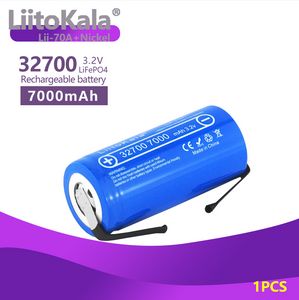 1st Liitokala Li-70A 3.2V 32700 6500mAh LifePo4 Batteri 35A Kontinuerlig urladdning Maximum 55A 7000mAh Hög effektbatteri