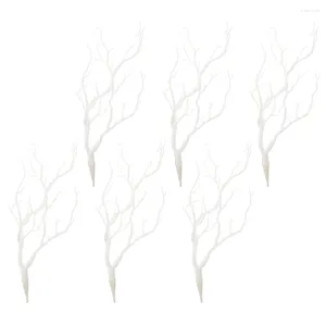 装飾花6 PCSダイニングテーブル装飾フェイクアントラーアクセサリー人工木の枝ジャングルホームデコレーションホワイトツイグ