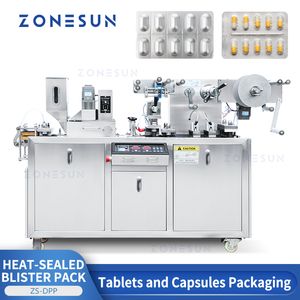 ZONESUN Blister Packaging Machine Aluminum Plastic Molding Forming Material Filling Sealing Chocolate Butter Jam Honey ZS-DPP