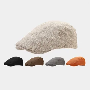 قبعات Berets Retro للرجال للنساء القطن متعرجة قبعات مسطحة كاب غوروس Invierno Mujer Boina Hombre Bert