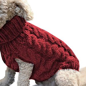 Suéteres de malha para cães – Gola alta – Clássicos e quentes Sweartershirts Roupas de malha para cães e gatos no outono e inverno