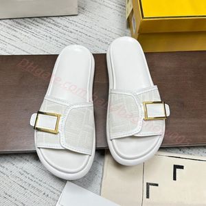 Sandálias de luxo chinelas homens mulheres viagens de verão de tecido amarelo preto slides de plataforma de couro plana sola de metal sandals casuais com caixa