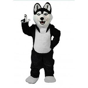 Halloween howie husky lobo preto cão mascote trajes personagem dos desenhos animados adulto feminino vestido carnaval unisex adultos