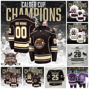 23 Mike Sgarbossa 2023 Calder Cup Şampiyonları Ahl Hokey Jersey Mike Vecchione Beck Malenstyn Dylan McIlrath Henrik Borgstrom Sam Anas Ethen Frank Pierrick Dube