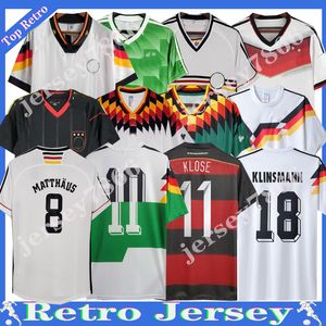 90 98 88 96 Världscup Germanys Retro Littbarski Ballack Soccer Jersey Klinsmann 06 14 Skjortor Kalkbrenner Matthaus Hassler Bierhoff Klose Vintage Uniform