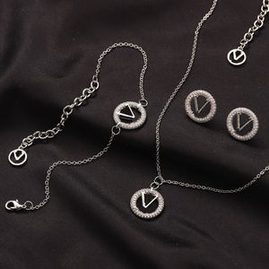 Дизайнерский бутик комплект ювелирных изделий Роскошная мода 18-каратное позолоченное ожерелье-браслет женский новый подарок любви кулон ожерелье из серебра 925 пробы высокого качества браслет-подвеска