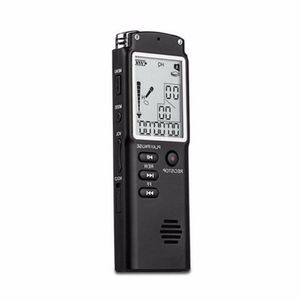 Freeshipping Mini Professional Voice Recording Device Time Display Large Screen Digital Voice Audio Recorder Dictaphone MP3 Player Tugsf