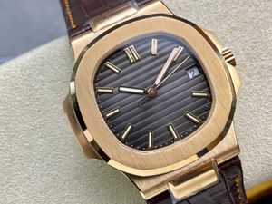 A 3K Factory produz elegantes relógios executivos masculinos da série 5711 com movimento ultrafino 324, pulseira e caixas de couro de vidro safira de 8,3 mm de espessura