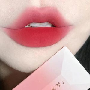 Lip Gloss Bonito Cartão Urso Pó Lama Morango Matte Veludo Matiz Longa Duração À Prova D 'Água Cosméticos Coreanos Atacado