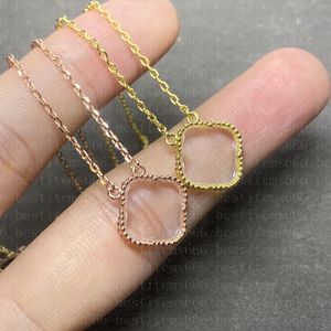 15mm Fashion Classic 4/Four Leaf Clover Necklaces Pendants Mother-of-Pearl Stainless Steel Plated 18K Valentine's Mother's Day Engagement Jewelry Rhodonite