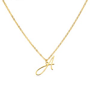 Stainless Steel Capital Alphabet Initial  Necklace for Women - Trendy Couple simple necklace for wedding Collar