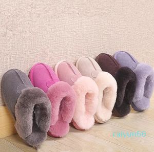 Hot sell Classic design Keep Warm slippers goat skin sheepskin snow slippers Man women Graffiti Indoor Shower Room Mop Slippers