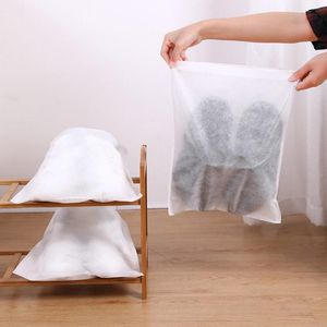 Storage Bags 50pcs Non-woven Shoe Bag Shoes Dry Anti-yellow BagTravel Drawstring Boot Box Cloth Dust-proof BagsStorage