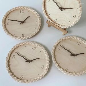 Wall Clocks 11 Inches Silent Non-Ticking Clock 3D Wood Kitchen For Home Office Classroom School Living Room Decor Dropship