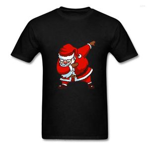 Men's T-skjortor Santa Claus Dabbing Christmas Funny Dab Dance Gift Tee Shirt Man Hip Hop Round Collar Kort ärmar XS-XXXL