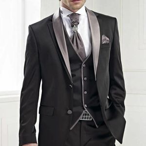 Męskie garnitury szykowne mężczyzn najnowszy szal designu i noth lapel single piersi męski garnitur Slim Fit Formal Casual Wedding Tuxedo 3 sztuki