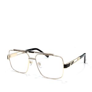 Neue quadratische optische Brille im Modedesign 9106, exquisiter Metallrahmen, avantgardistischer und großzügiger Stil, klassische, vielseitige Brille mit klaren Gläsern
