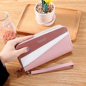 Wallets Women Kawaii Large Wallet Luxury Designer Lady Pink Purse Leather Coin