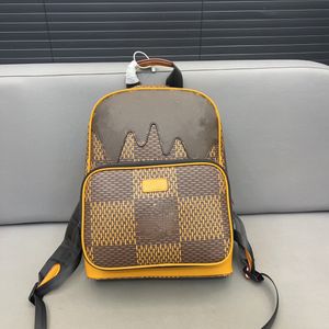 Designer Bags Mens Brown Backpack Checkered Splice Letter Backpack Large Capacity Backpack Brand Mens Travel Bag Schoolbags Womens Outdoor Casual Bags Totes