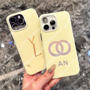 Designer Brand Cell Phone Cases for iPhone 14 Pro Case 13 Pro Max 12 11 iPhone fodral Fashion Women Letter Back Cover Luxury Phone Case