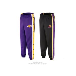 Spodnie męskie spodnie do koszykówki spodnie piersi Pełny otwarty guzik Męski otwarty na drugim miejscu luźne spodnie treningowe student Lakers cienki sport 231108