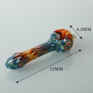 Glass Oil Burner Pipe Dry Herb Tobacco Pipes Beautifully Colorful Handcrafted Bubbler Smoking Accessories Bongs