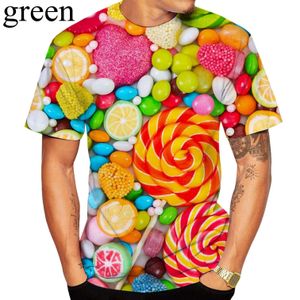 Herren-T-Shirts, 3D-T-Shirt für Herren, modisches T-Shirt, Candy Chocolate, lässiges 3D-Druck-Kurzarm-T-Shirt, Herrenbekleidung, Streatwear 230408