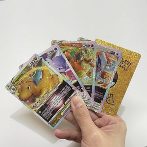2023 Najnowsze karty gier pokemonowych Pełne sztuki Diamond Flash TCG Karty Wodoodporne Pokemon Vstar VStar v Vmax Gx Ex DX