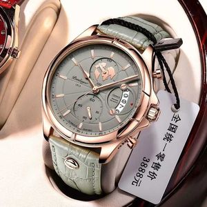 2024 Navigator New Waterproof Calendar Men 's Watch 고급 비즈니스 정품 가죽 간단한 학생 잘 생긴