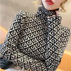 Women's Sweaters New Hip Hop for Luxury Turtleneck Pullover Long Sleeve puff Dress Print Shirt Tops Female Clothing