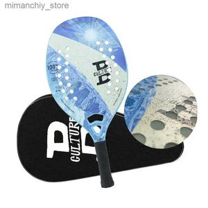 Теннисные ракетки Ракетка для пляжного тенниса Полностью карбоновая профессиональная спортивная ракетка Raquete Beach Tennis Q231109