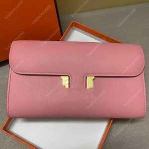 10A Top-Designer-Tasche, kleine braune Luxus-Tasche, Umhängetaschen, Umhängetasche, 21 cm, Epsom-Geldbörse aus echtem Leder, luxuriöse Damen-Geldbörse, Handnähen, Geschenkbox-Verpackung, rosa