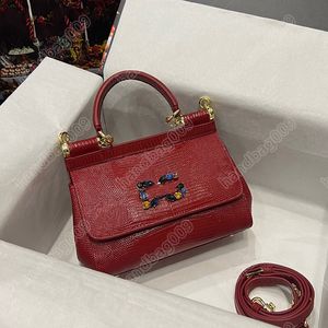 qualità dello specchio Designer Fashion D Borsa a tracolla da donna Versatile Borsa semplice G Modello di lucertola in pelle di mucca importata Materiale Grande capacità della borsa tote