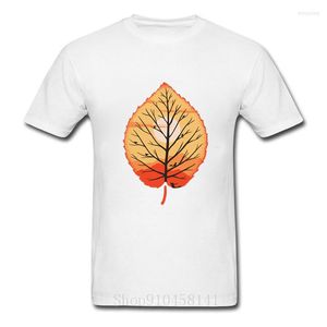 Herr t-skjortor charmiga fall solnedgång korta ärmar t-shirt graciös bomull o-hals bladskjorta casual mode canada lönn tshirt