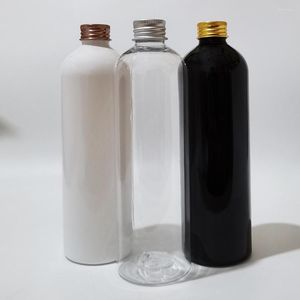 収納ボトル18pcs 400mlブラックホワイト空のプラスチック化粧品付きの空のプラスチックシャワーシャンプシャンプー液体ソープトラベルボトル