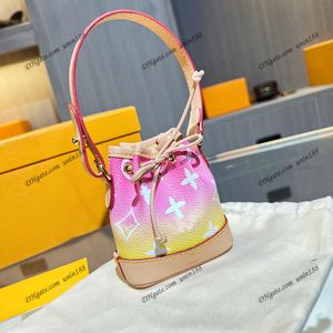 23fw damskie luksusowe projektanci mini totaty torebki torebki sznurka kubełka kwiaty dreszczowe crossbody torebka torebka torebka 15 cm