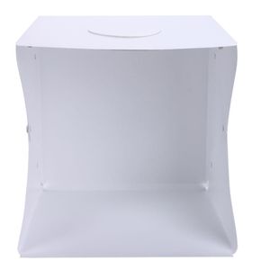Freeshipping 40 cm tragbarer Mini-Lichtraum-Box-Fotowürfel mit LED-Studio-Box, Fotografie-Hintergrund, integriertes Licht, Foto-Sets, 42 x 42 x 40 cm