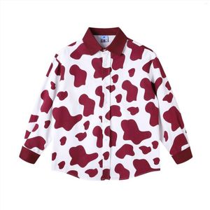 Women's Blouses 2023 Spring Original Cow Series College Style All-match Casual Cotton Cardigan Doll Collar Loose Printed Shirt Women