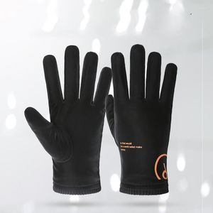 Guanti da ciclismo invernali da uomo caldi touch screen peluche equitazione autunno antiscivolo all'aperto