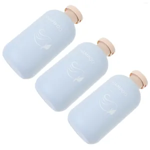 Liquid Soap Dispenser 3 Pcs Empty Plastic Shampoo Bottles Travel Toiletries Refillable Lotion Lids Filling