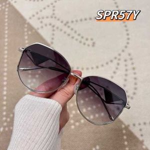 Luxury designer summer sunglasses 23 Triangle Standard Metal Large Box Glasses Network Red Same Style