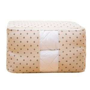 Borse contenitore Borsa trapuntata pieghevole Scatola dei giocattoli per vestiti stampata con finestra trasparente Viaggi in famiglia Risparmia spazio Organizzatore 60x42x36 cm 1 PC