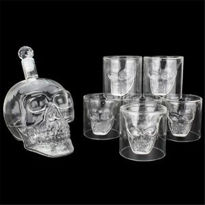 Bar Tools Glas Totenkopf Tasse Wodka Whisky Wein Tee Trinkflasche Dekanter 231107