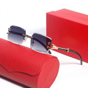 Carti Glasseses for Men Eyeglasses Fashion Gradient Sun Glasses Simple Big Square Gold Frame Uv400 Beach Driving Sports Show