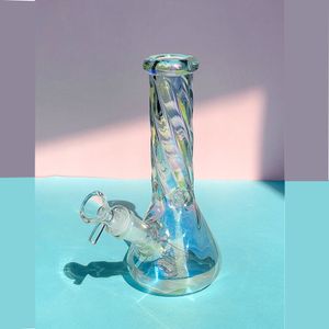 20 cm uzunluğunda beher taban bong başlık cam dab teçhizatlar downstem perc nargile shisha duman su boruları 14mm kase