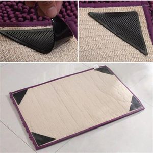 Bath Mats 4Pcs/set Triangle Washable Reusable Rug Gripper Anti-skid Mat Non Slip Patch Tape For Tile Floors Carpets Corners Pad