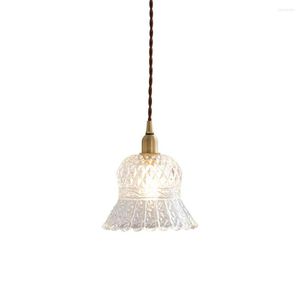 Pendant Lamps Vintage Lustre Glass Light Brass Antique Fixture Dining Room Kitchen Hanging Lamp For Ceiling Home Decor Luminaire