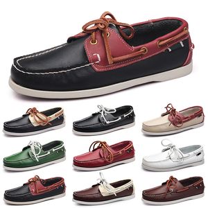 Sapatos casuais homens brancos de lazer barato prata taupe dlives marrom vermelho cinza verdes andando com tênis de couro multi de couro baixo baixo, treinador externo